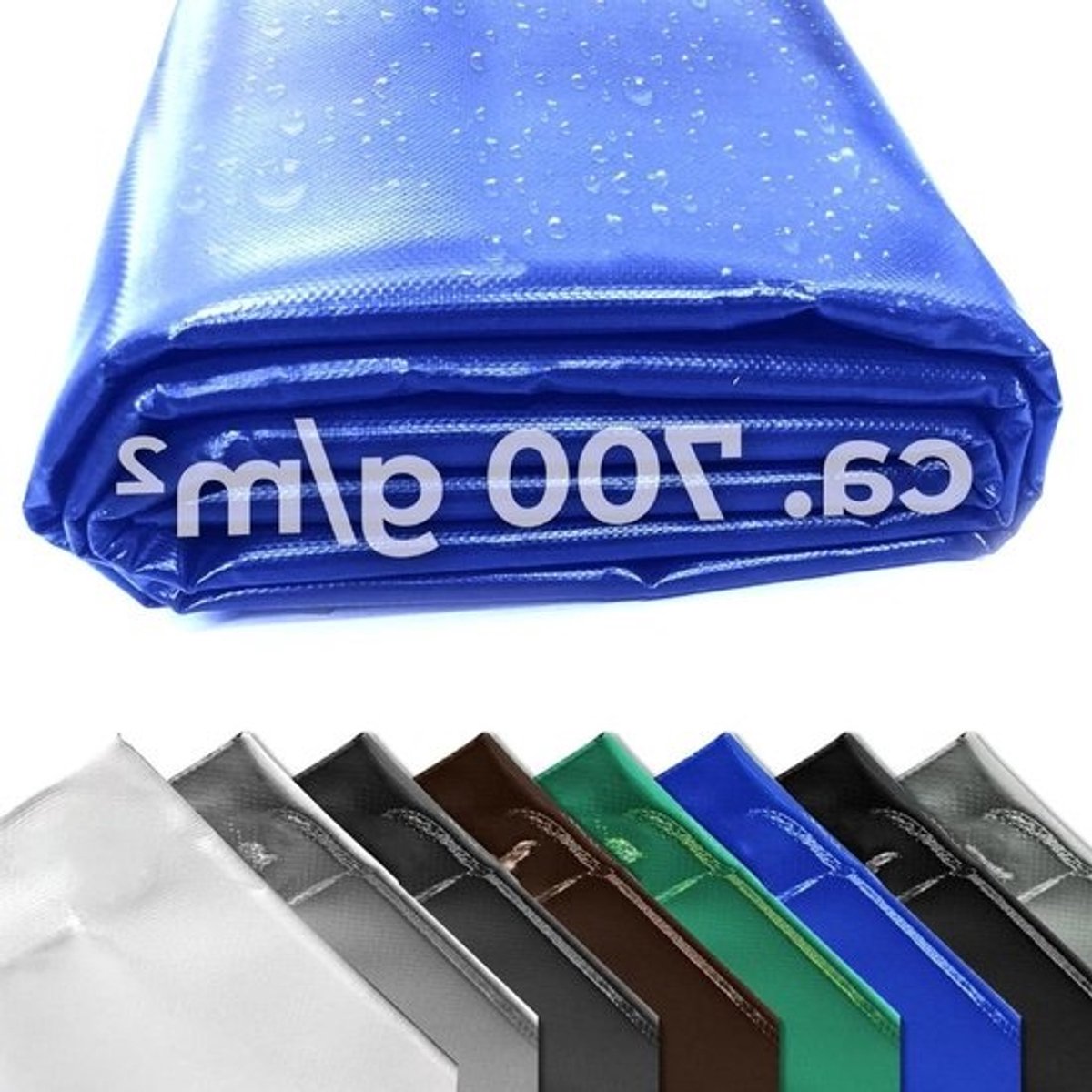 Vrachtwagenzeil PVC - Afdekzeil Meterware - Goederen Beschermen - Zeer Robuust Hoge Scheurvastheid - 700 m x 250 m - Blauw