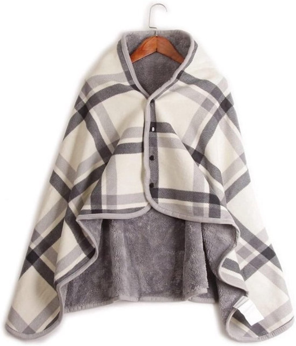 Draagbare Dekensjaal - Sjaaldeken Fleece - Warm Blijven - Dubbelzijdig Superzacht - 80x130 cm - A