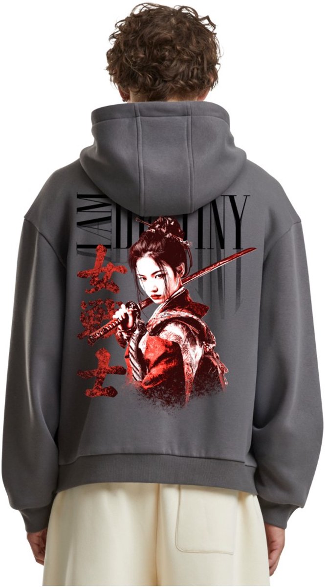 Mister Tee I Am Destiny Fluffy Vest met capuchon L Grijs