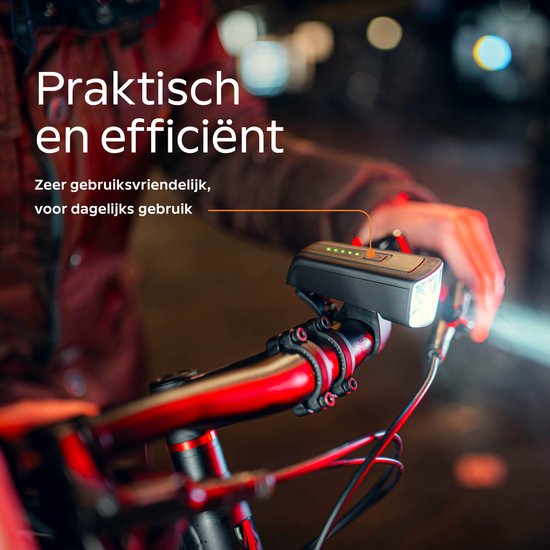AXA Dwn 30 USB koplamp – 30 lux – USB oplaadbare fietsverlichting – vervangbare batterij — afbeelding 4