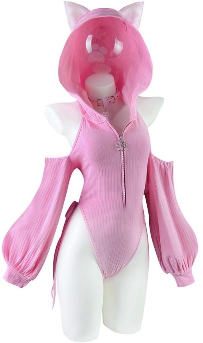 Set van 3 Sexy Anime Katten Kostuums voor Dames Lingerie en Cosplay