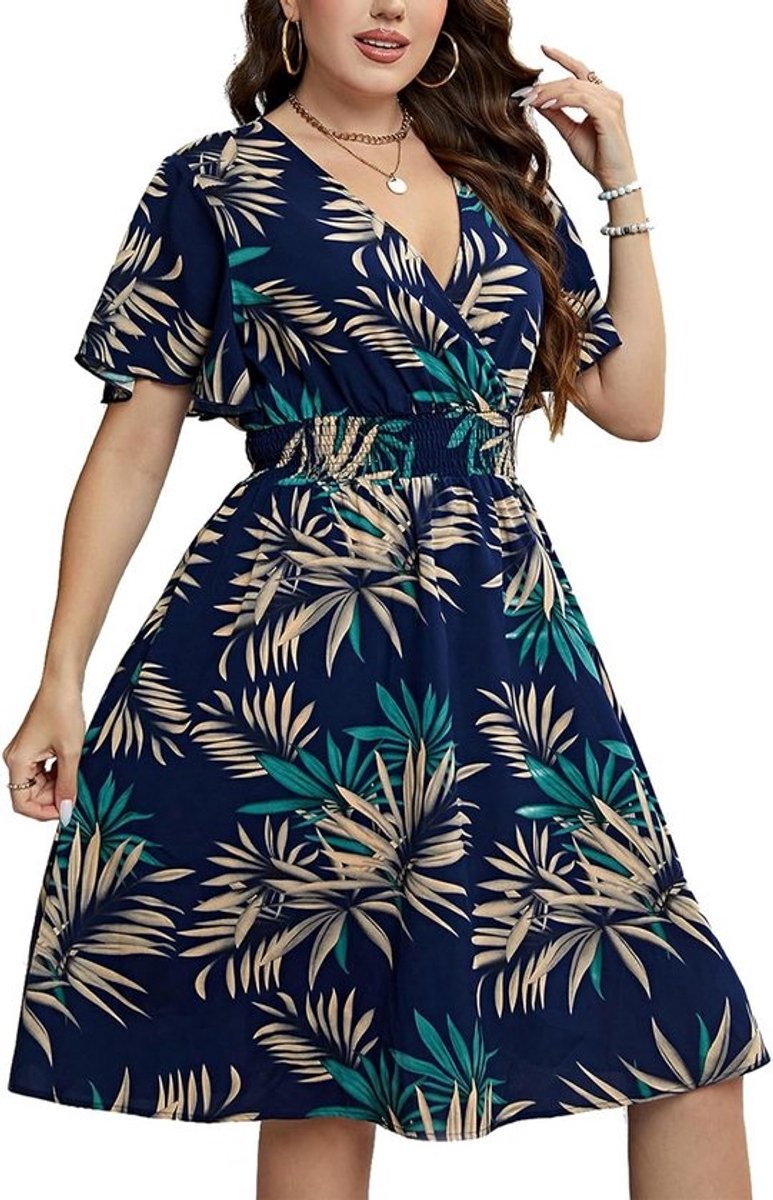 Dames Jurk Oversized A-lijn Bloemenprint Casual Elegant Plus Size