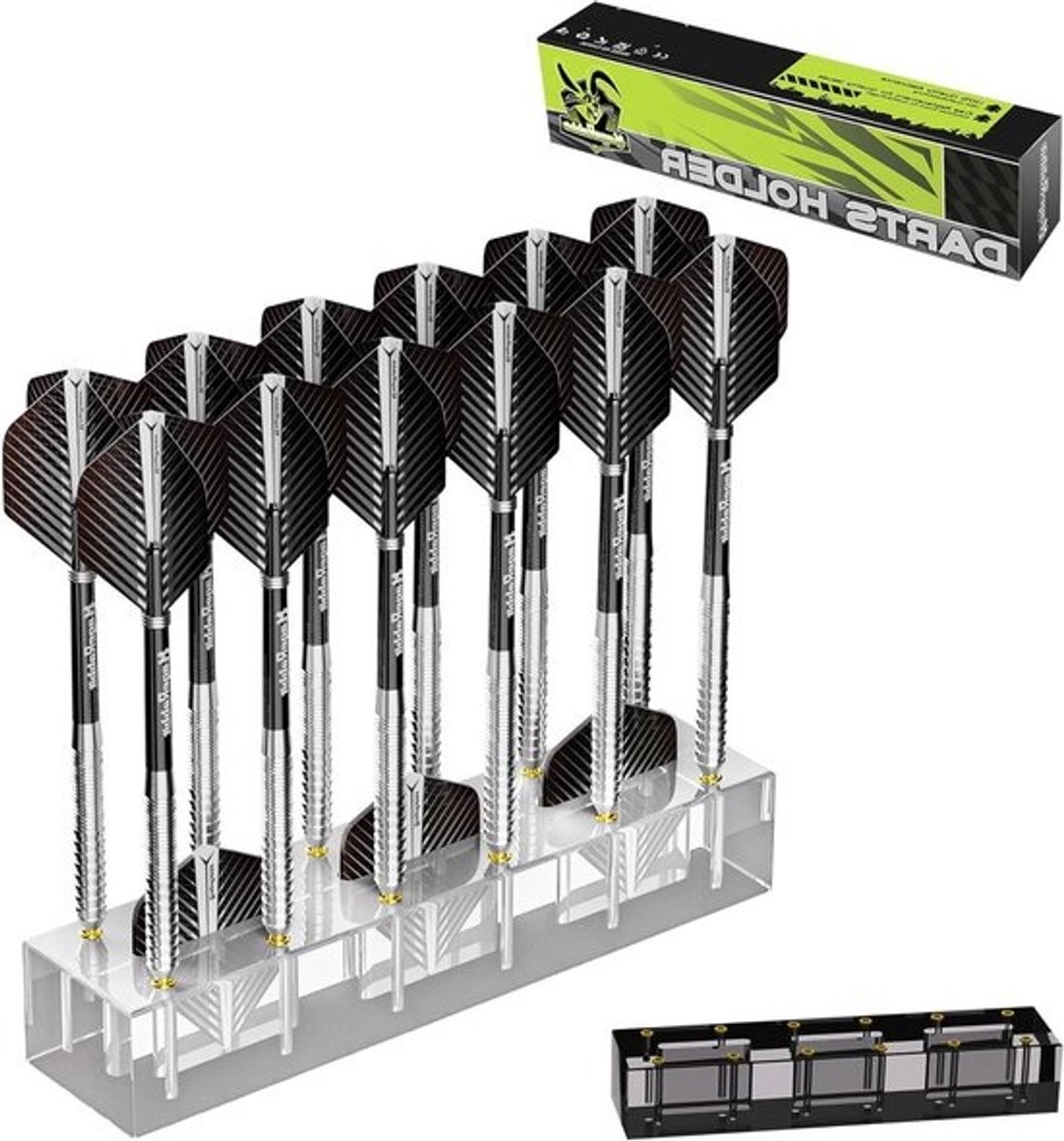 Darts Rack - Darts Houder - Darts Organiseren - Vlucht Opbergvak - 15 x 15 x 30 cm - Transparant