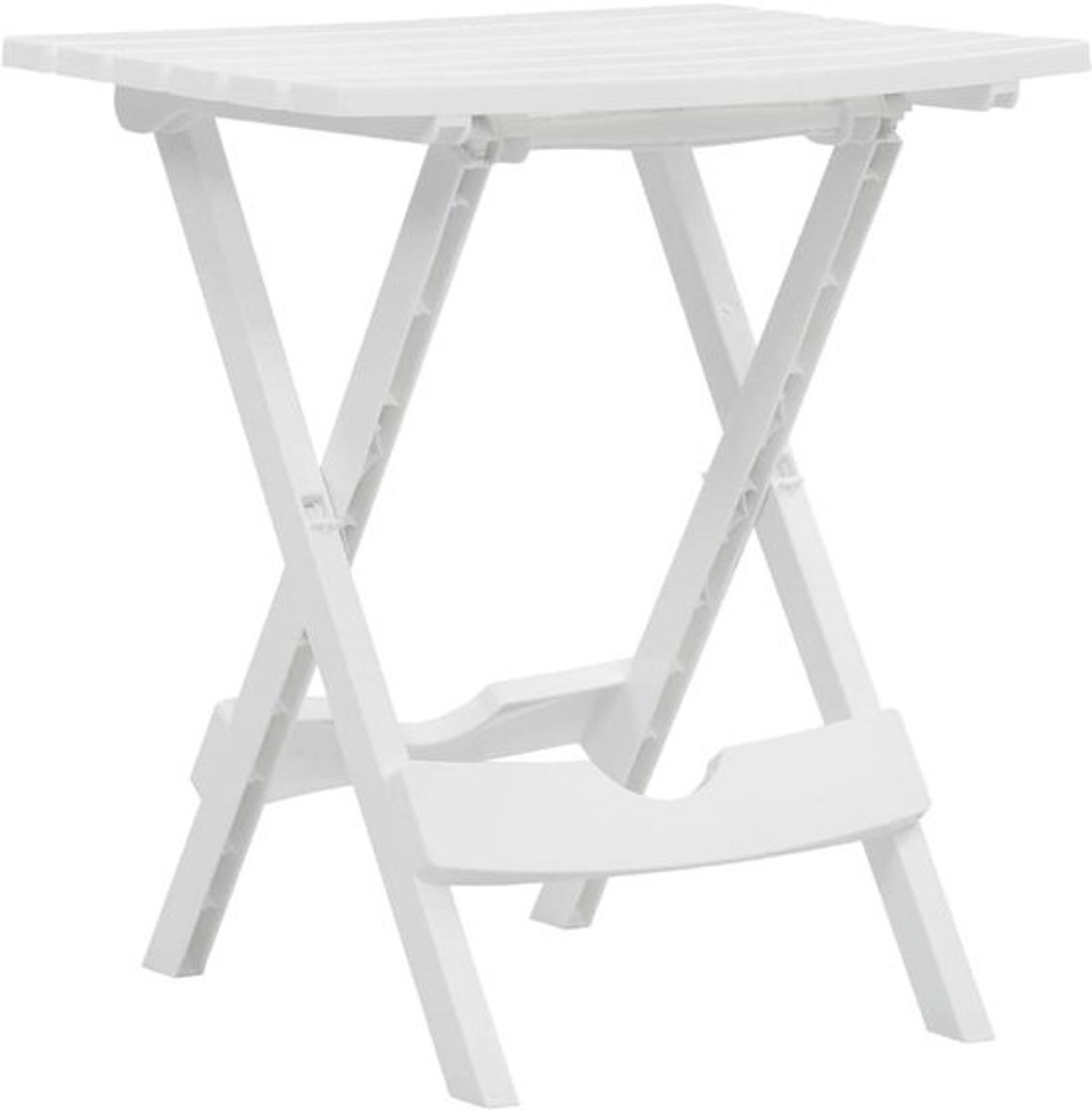Inklapbare vierkante bijzettafel voor tuin of balkon wit
