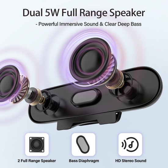 USB monitorluidspreker - Draagbare soundbar - Films en muziek - Clip-screen ontwerp - Niet gespecificeerd - Zwart — afbeelding 2