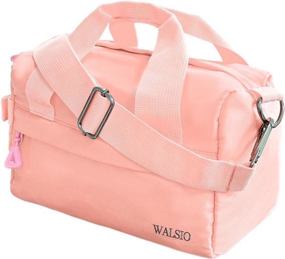 Kleine Sporttas Roze 11 Inch - Mini Plunjezak met Verstelbare Riem voor Dames en Meisjes