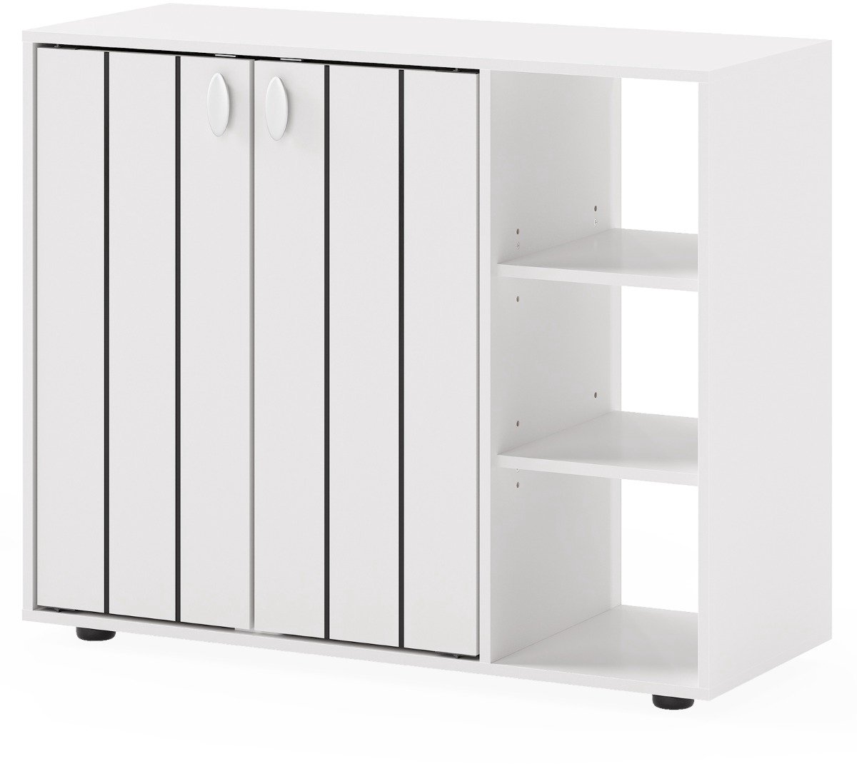 SureDeal® - Schoenenkast - Deuren Schoenenrek - Niveaus - Verstelbare Open Planken - 80x31x64,5 cm - Wit