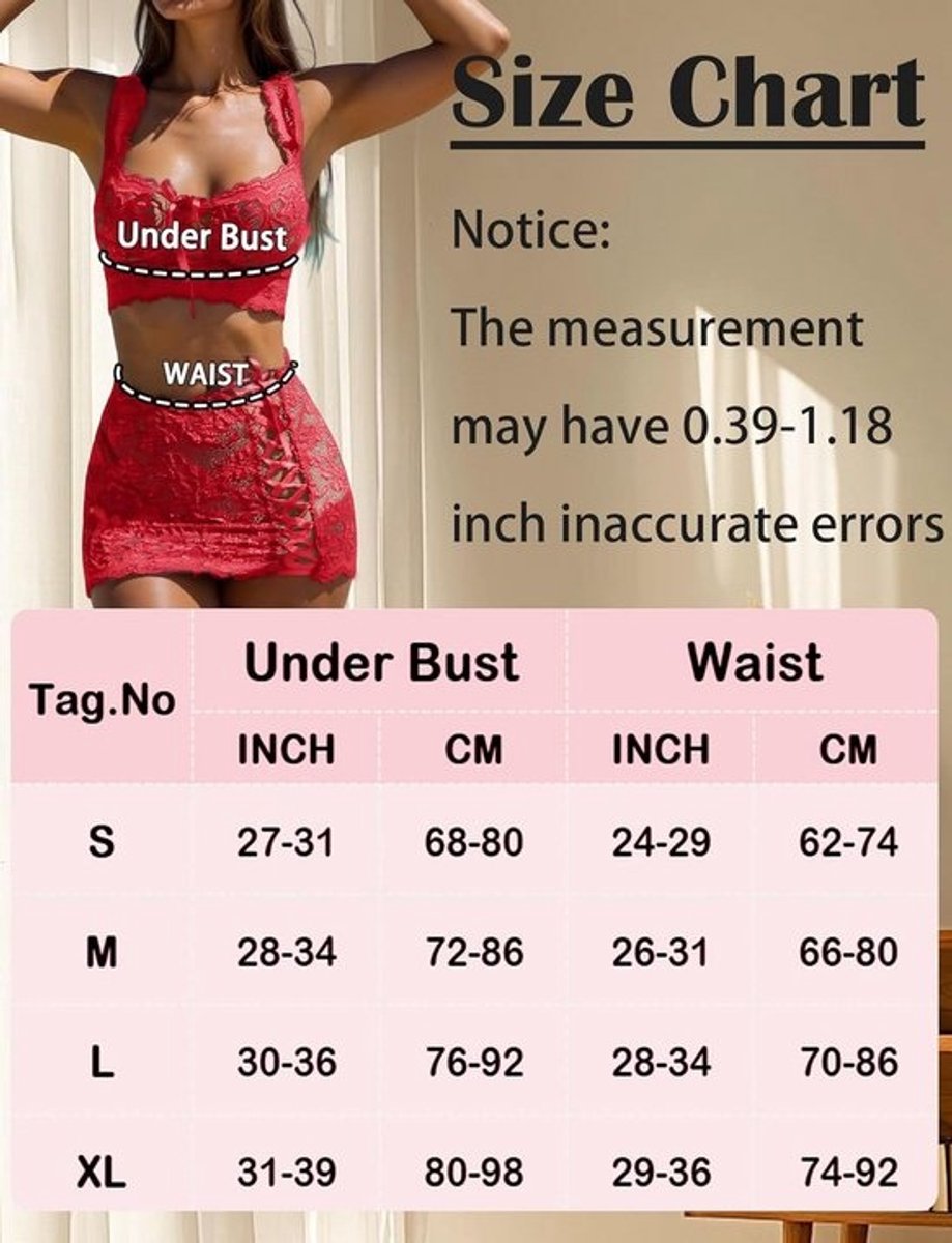 Sexy Lingerieset Dames 3-Delig Transparant Kant Babydoll Nachtkleding Set