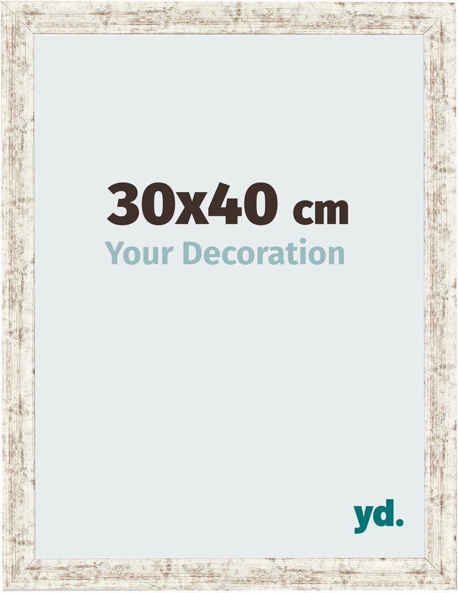 Your Decoration - Fotolijst 30x40 cm - MDF - Wit Vintage - Bologna