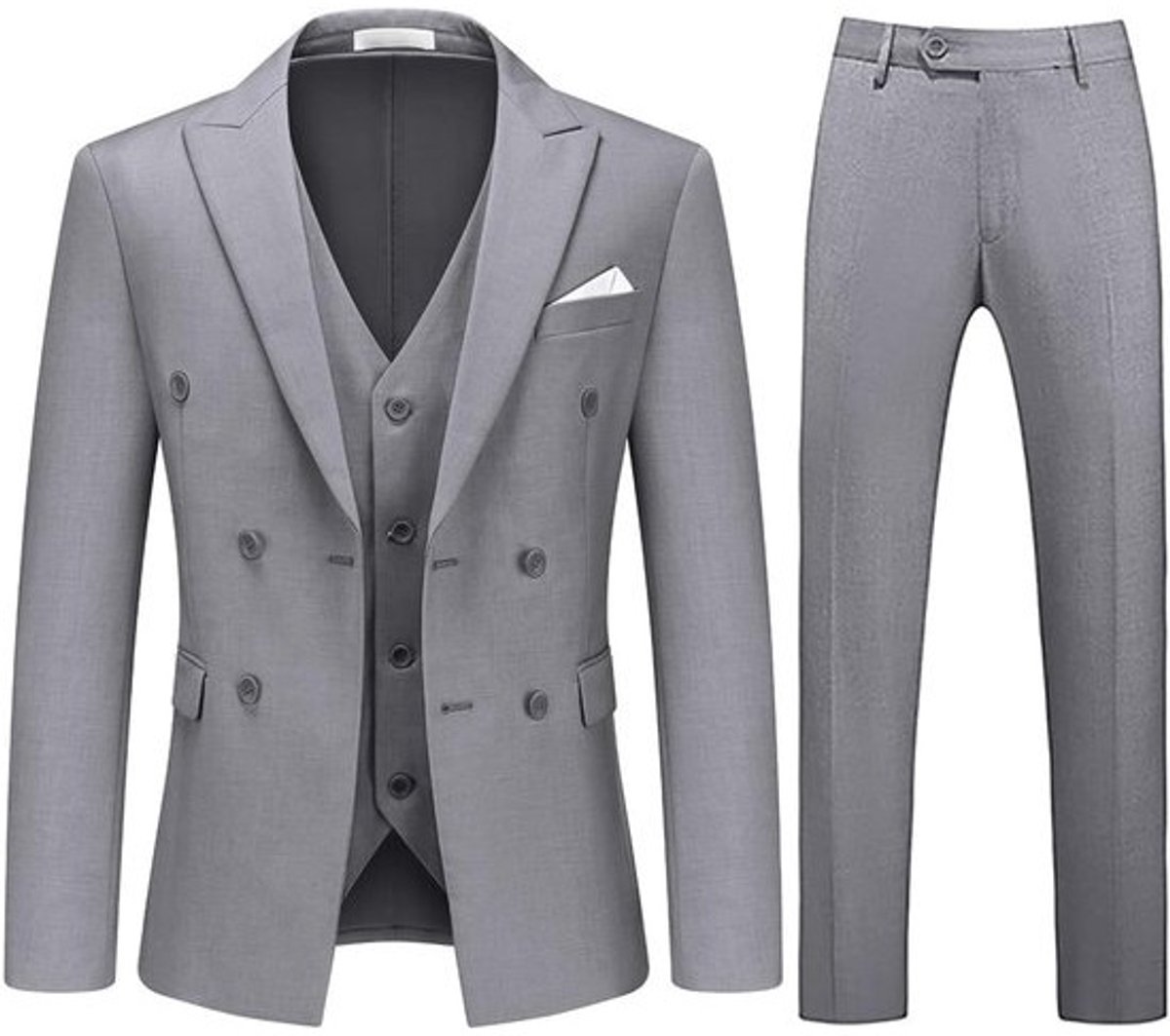 Heren 3-delig Slim Fit Pak voor Bruiloft en Formele Diner