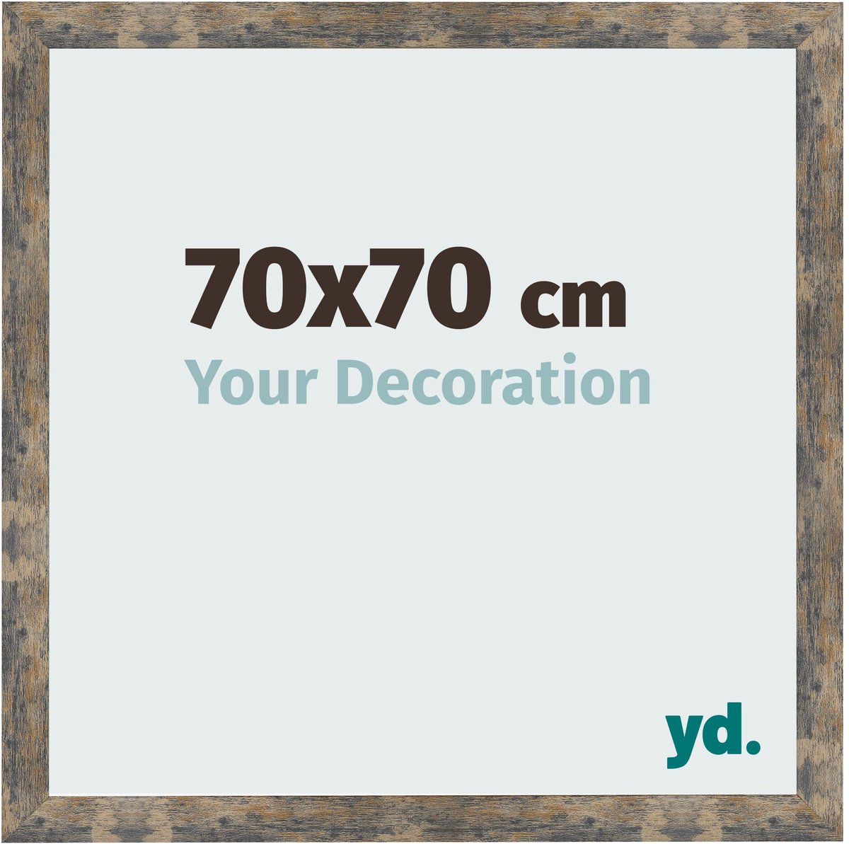 Your Decoration - Fotolijst 70x70 cm - MDF - Blauw Goud Gemeleerd - Bologna