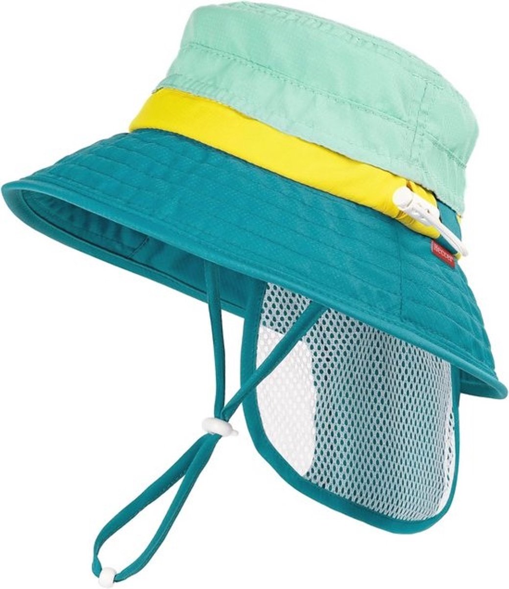 Babyzonnehoed UPF 50+ met Nekbescherming voor Kinderen - Zomer Strand en Zwemmuts