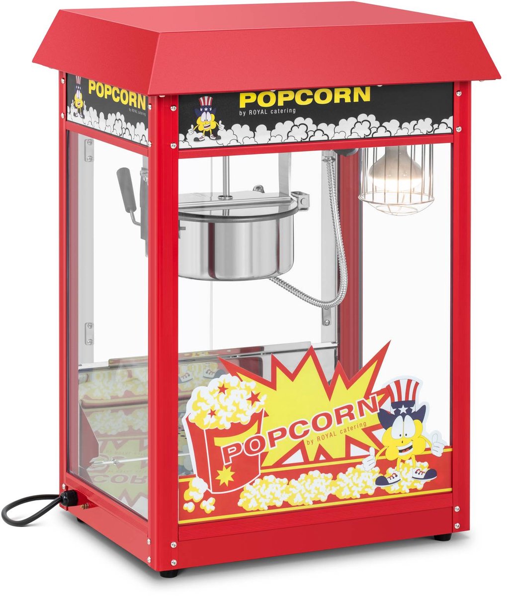 Popcornmachine - 1500 W - 5 kg/u - rood - Royal Catering RCPR-17E