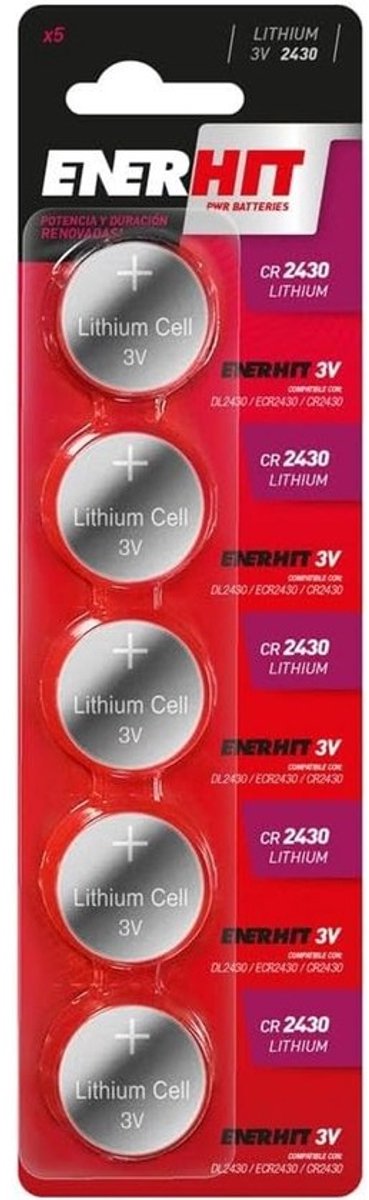 Lithium Knoopcel - Platte Batterij - Elektronica Voeden - Kwikvrij Ontwerp - CR-2430