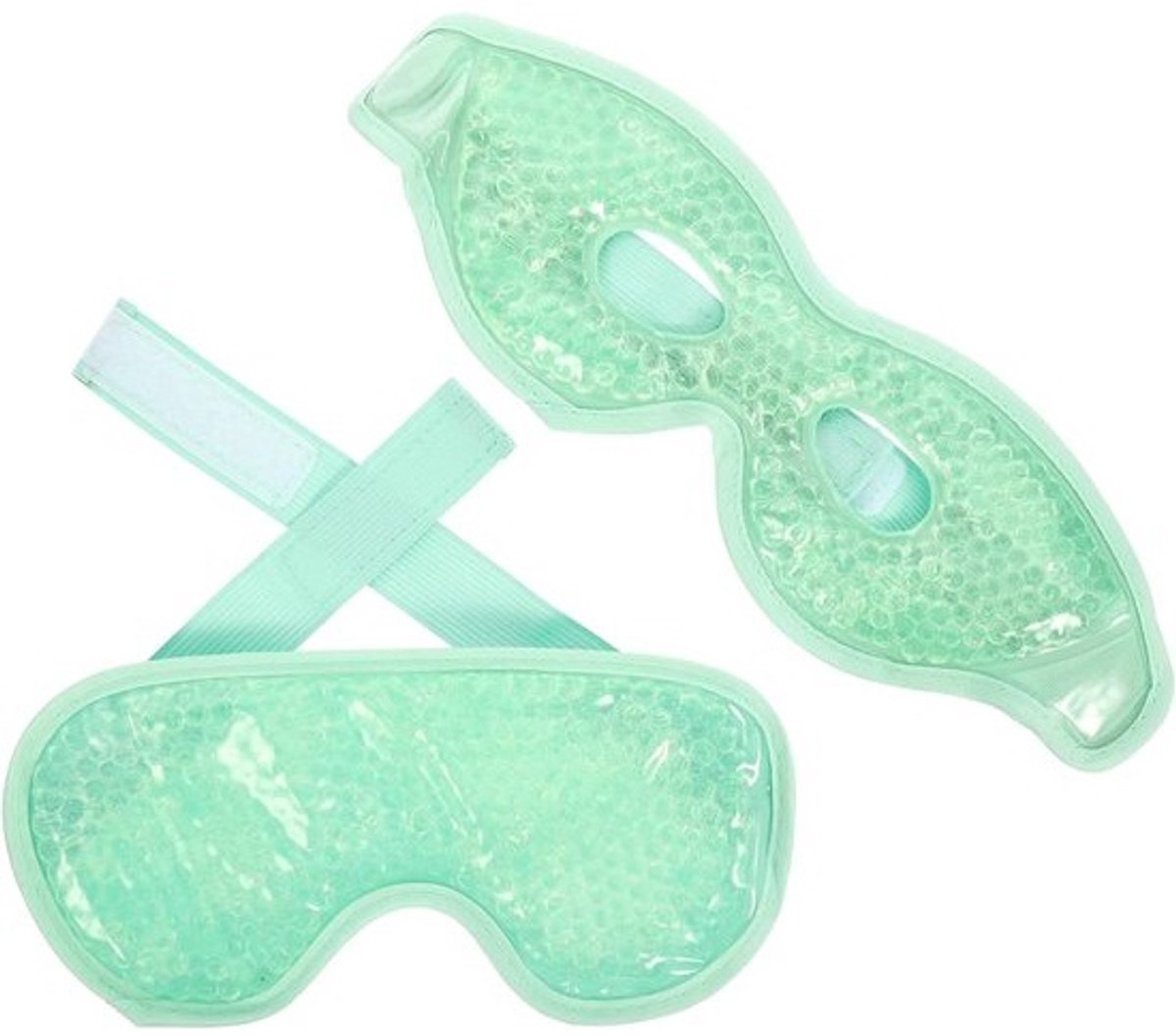 Oogmasker Set - Verkoelend Masker - Ontspanning Gezicht - Huidvriendelijk Gel - 2 Stuks - Groen