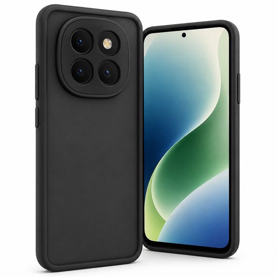 Compatible avec Xiaomi Redmi Note 15 Pro 5G Coque - Housse arrière en silicone mat - Noir