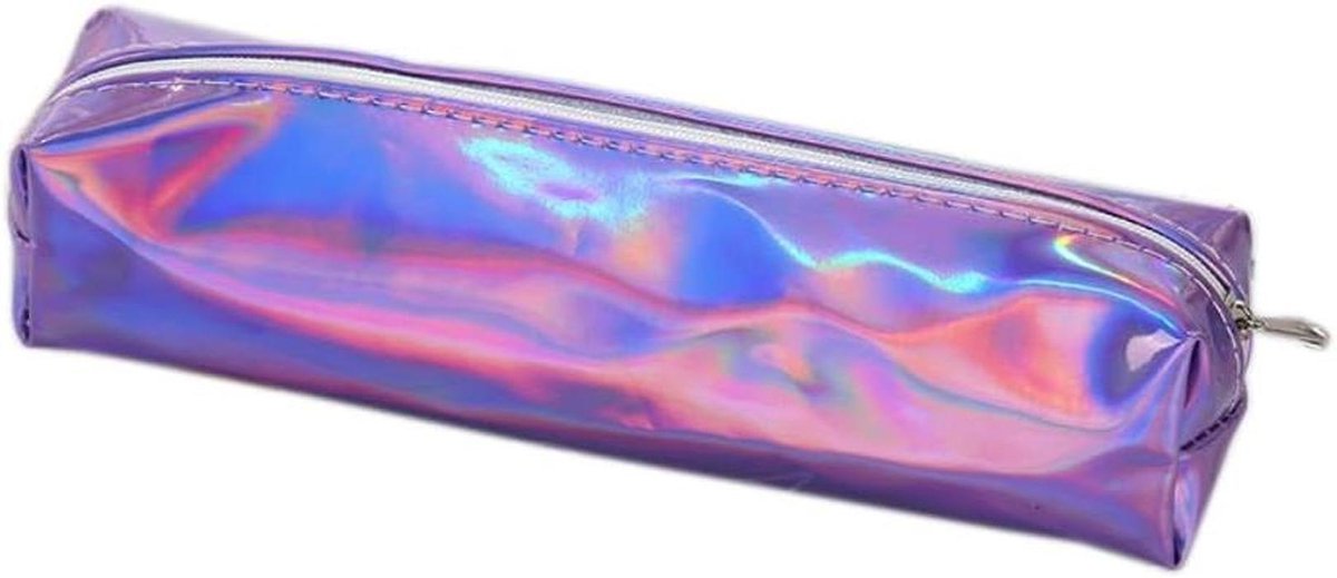 Pennenetui 2 stuks - Etui School - Opbergen Pennen - Praktische Ritssluiting - 20 cm - Lila