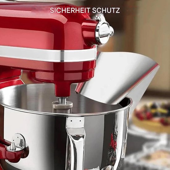 Schenkbescherming Mixer - Schenkrand Mengkom - Morsvrij Bakken - Lekvrije Tuit - 14 x 17 cm - Zilver — afbeelding 5