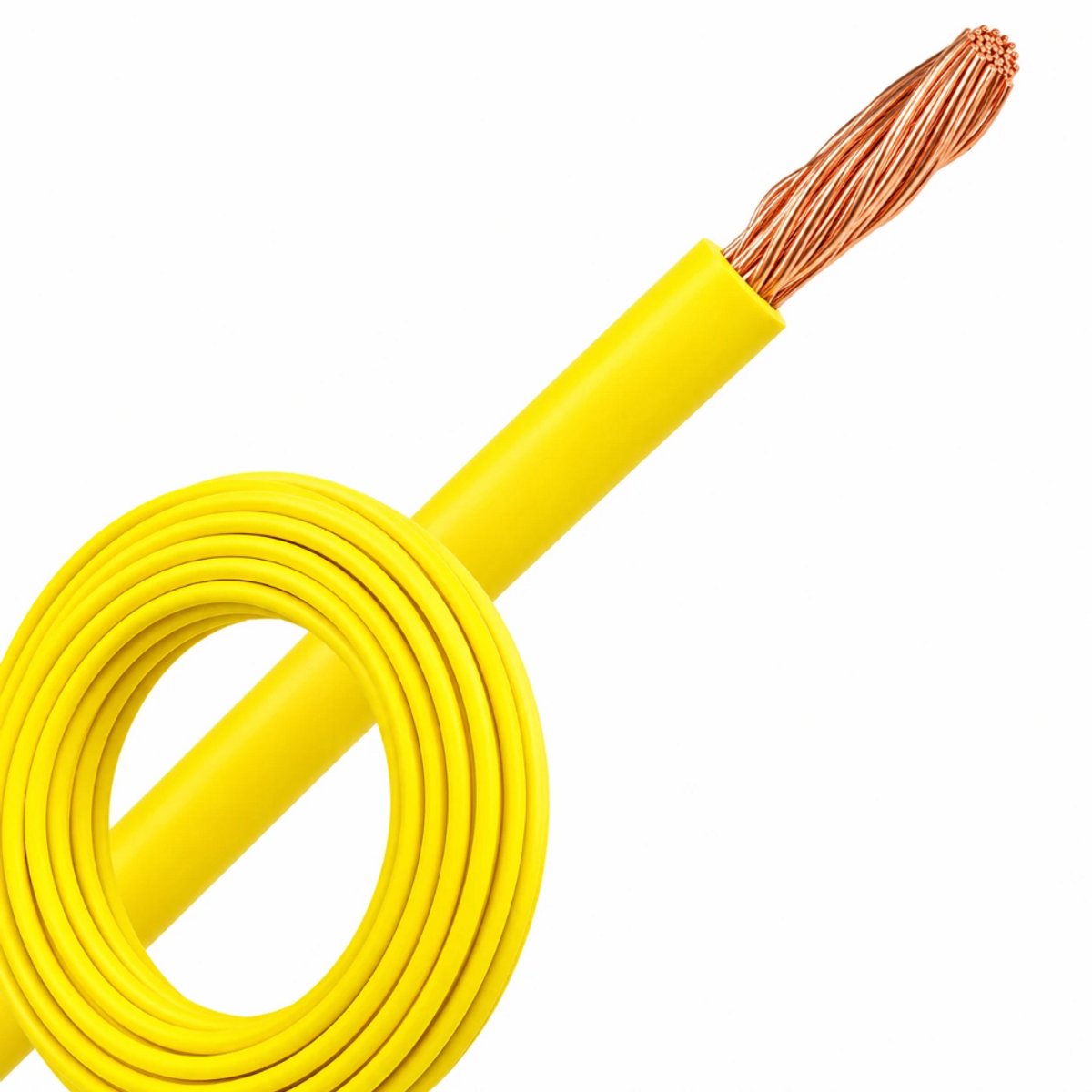 Montagedraad VDS 2.5mm² (H07V-K) 70° geel - per rol 100 meter (29153)