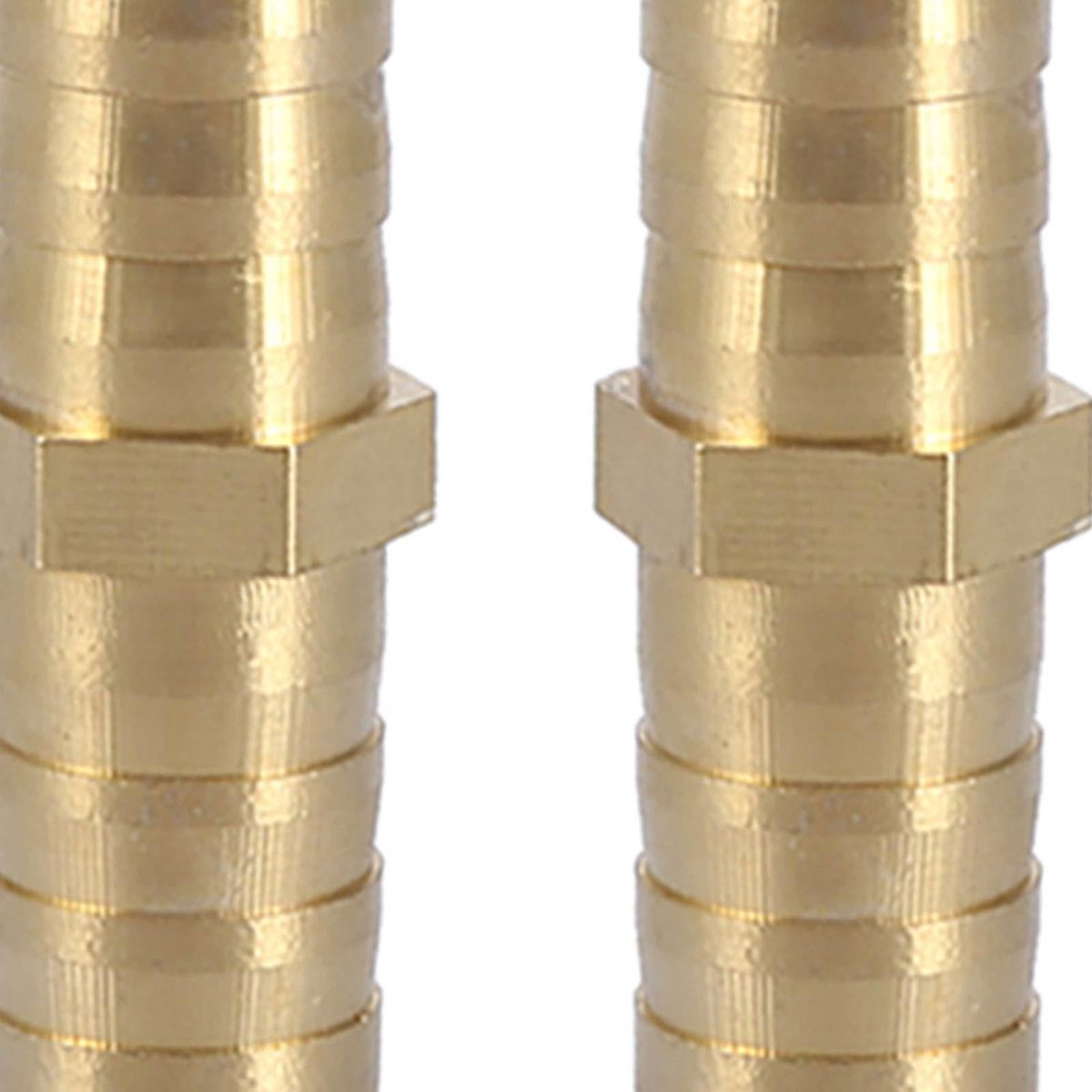 Dailygoods - Messing Barb Connector - Slangkoppeling - Hoogwaardig - Koper - Adapter - Geschikt voor lucht water olie gas brandstof - 10mm 5st