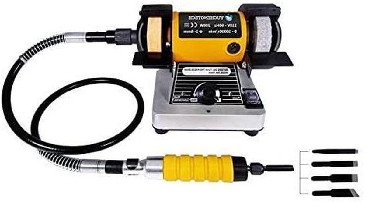 Elektrische Houtbeitel - Houtsnijgereedschap Polijstmachine - Houtbewerking Versnellen - Bespaart Kracht en Tijd - 280 W - null