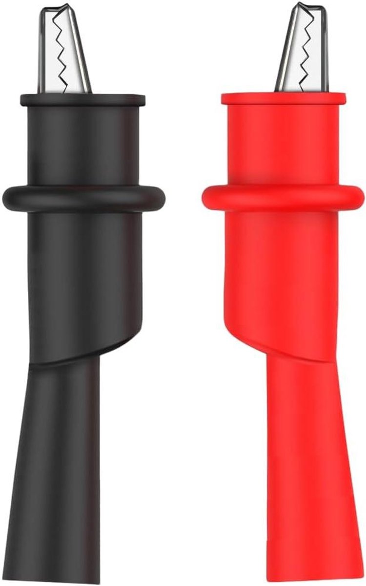 Multimeter Sonde Clips - Test Leads - Elektrische Reparatie - Pure Koperen Kern - 32 cm Lengte - Rood Zwart