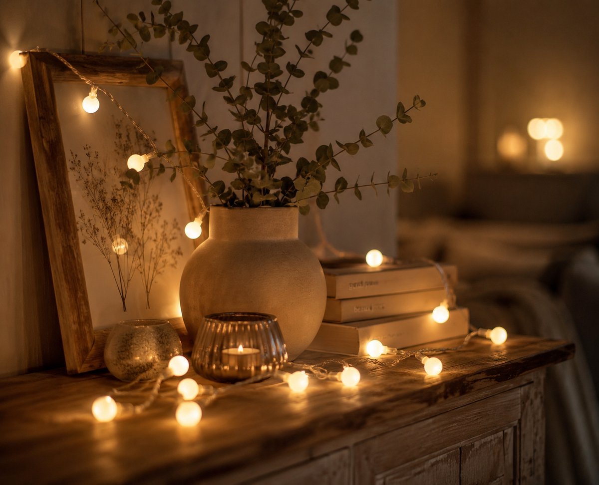 Lynn's Led Bolletjes Lichtsnoer - 3 Meter - 20 Lampjes - Warm Wit - Batterij - Sfeerverlichting