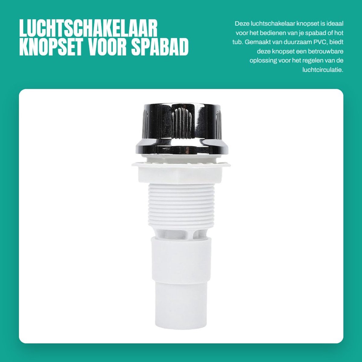 Dailygoods- Luchtschakelaar Verstelbaar - Knopset - Hot Tub - PVC - 112x50x35mm - Eenvoudige bediening - Universele compatibiliteit - Badkuip