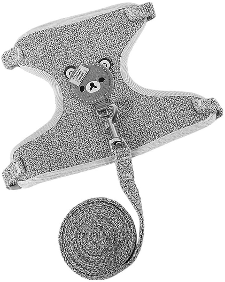 Dailygoods- Konijnenharnas Verstelbaar - Huisdier Harnas - Konijnenriem 120 cm - Zacht Gevoerd - Terylene Katoen - Geschikt voor Katten/Honden - Huisdierharnas