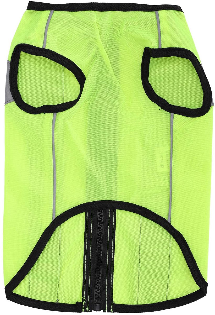 Dailygoods- Reflecterend Vest Lichtgewicht - Fluorescerend - Huisdier Kleding - Ritssluiting - Polyester/Katoen - Comfortabel - Hondenvest