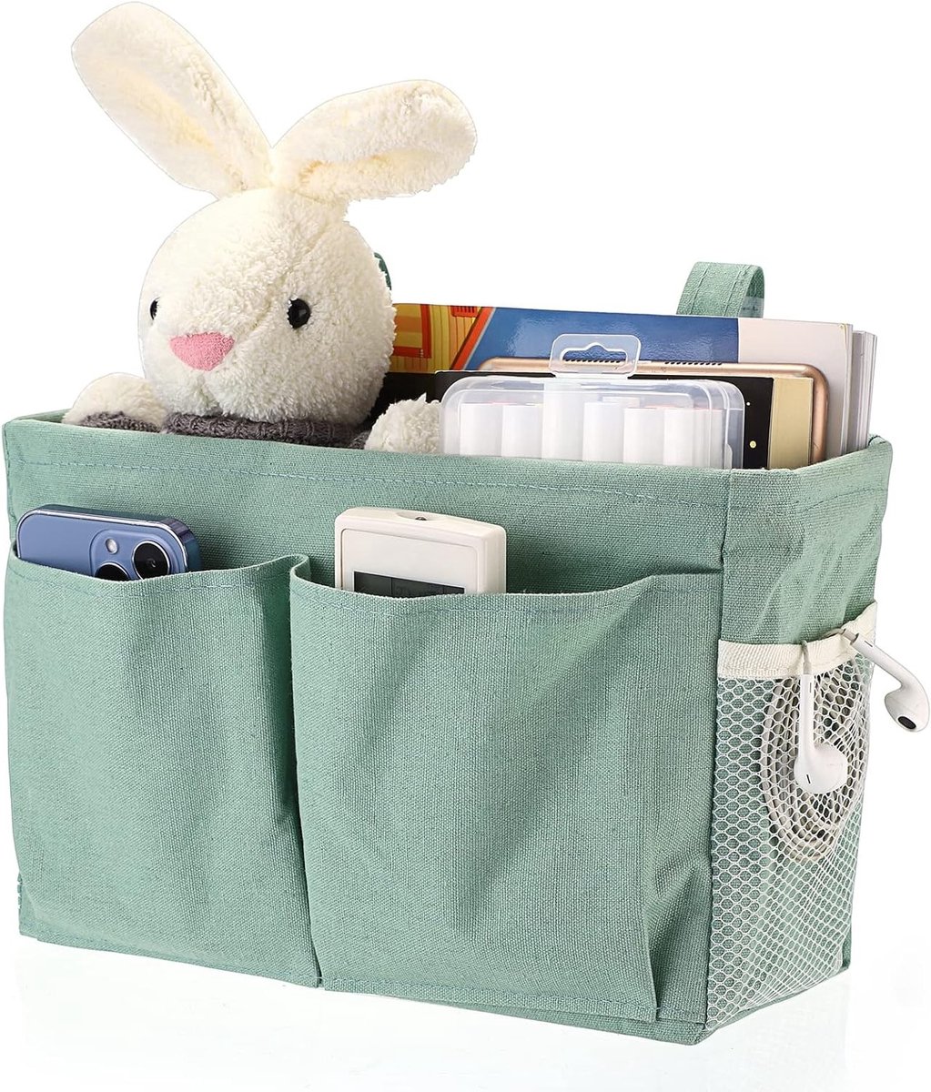 Multifunctionele Hangende Opbergzak voor Bed - Canvas Organizer voor Thuis, Kantoor en Stu