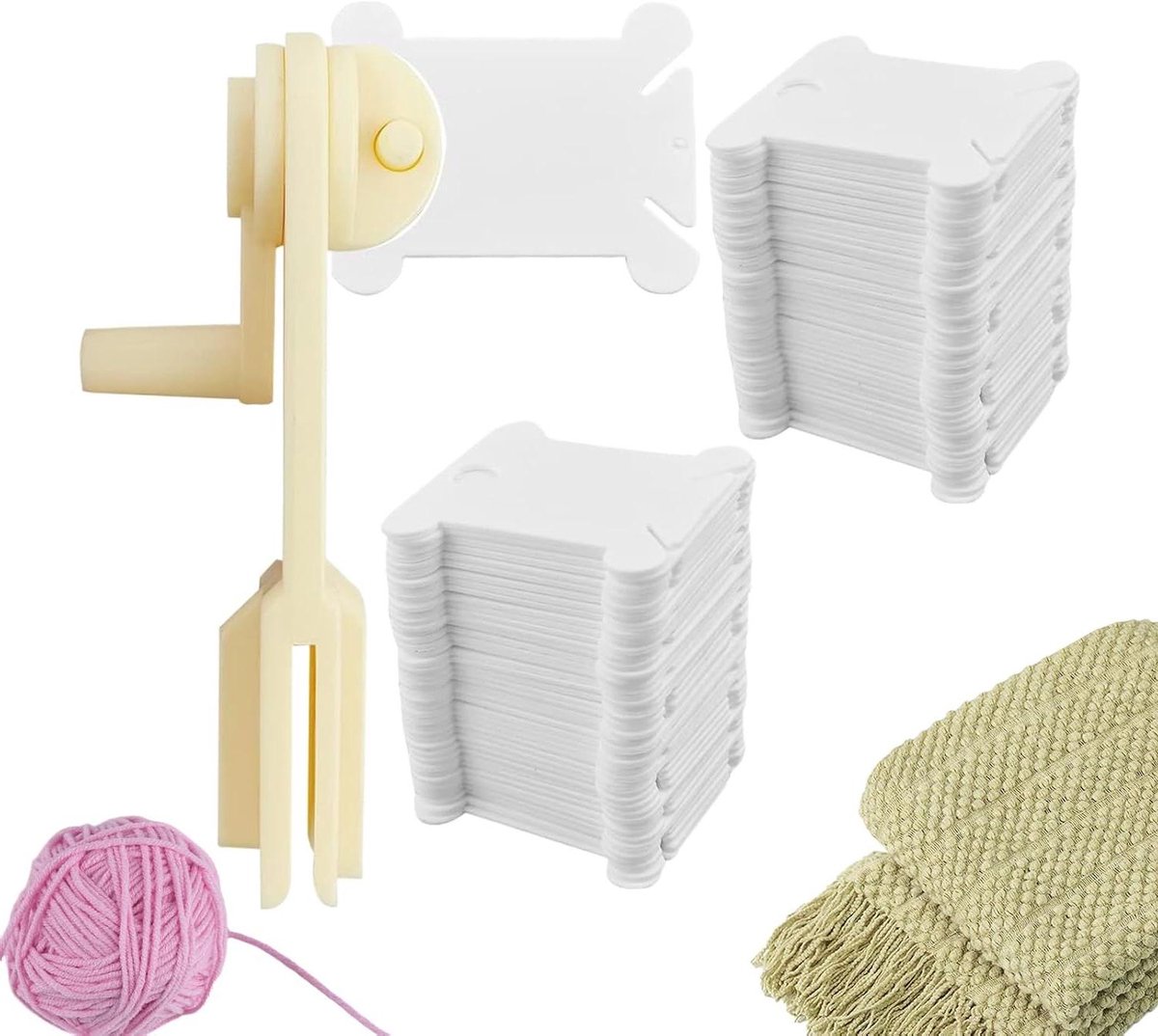 Borduurgaren Spoelen - Draad Organizers - Handwerk Projecten - Dubbel Lus Systeem - 120 Stuks - Multicolor