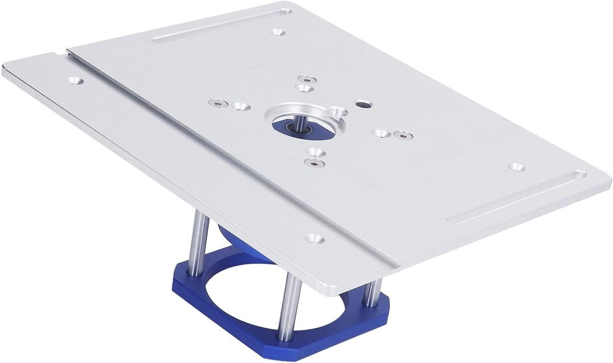Routertafel Inzetplaat - Freestafel Accessoire - Houtbewerking Precisie - Grote Hefcapaciteit - 54 Mm Bereik - Zilverkleurig