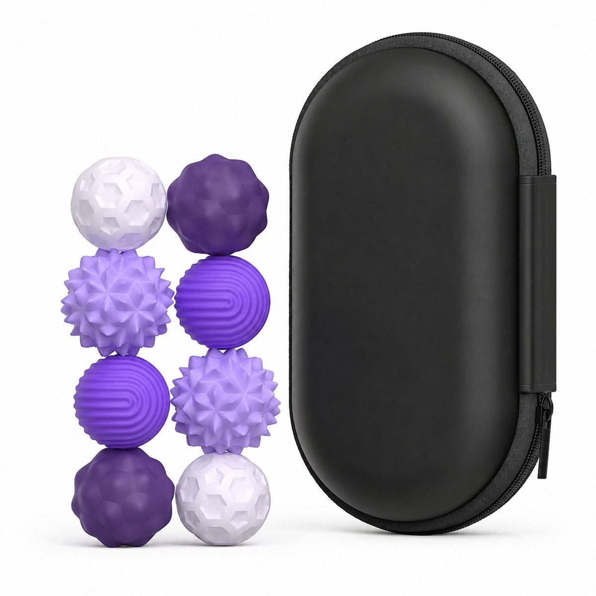 Magnetische fidgetballetjes– 8 stuks sensorische balletjes - paars