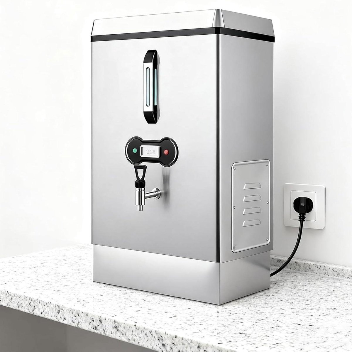 Warmwaterdispenser - Waterketel Apparaat - Kantoor Voorzieningen - Automatische Watertoevoer - 40 Liter - Zilver