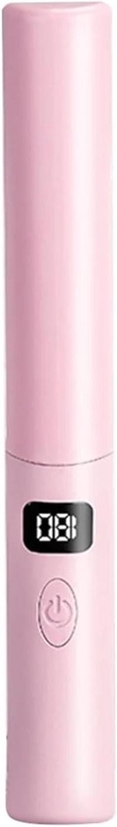 Draadloze Stijltang Borstel - Stijltang Kam - Haar Stylen - Anti-Brandwonden Ontwerp - 18.5 CM - Roze