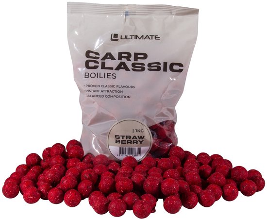 Ultimate Carp Classic Boilies 20mm 5kg - Strawberry - Boilies van Ultimate — afbeelding 2