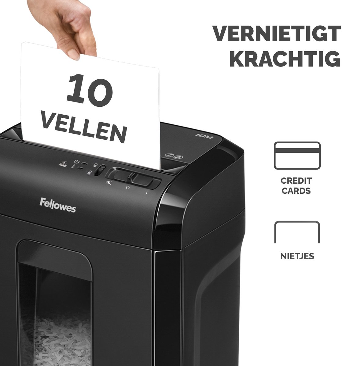 Fellowes Papiervernietiger 10M - Micro Cut P-5 thumbnail 5