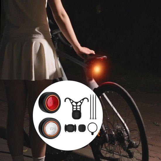 KZQ Fiets achterlicht met remsensor intelligent 5 modi magnetisch voor scooter mountainbike en racefiets — afbeelding 2
