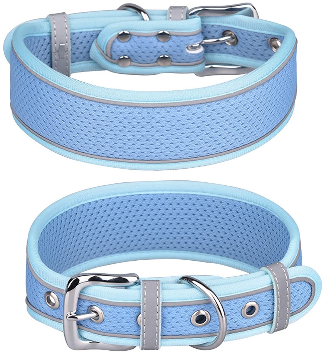 Dailygoods- Hondenhalsband Ademend - Reflecterende Hondenhalsband - Gewatteerde Hondenhalsband - Verstelbaar - Medium/Groot - Nek 39-61CM - Hondentuig