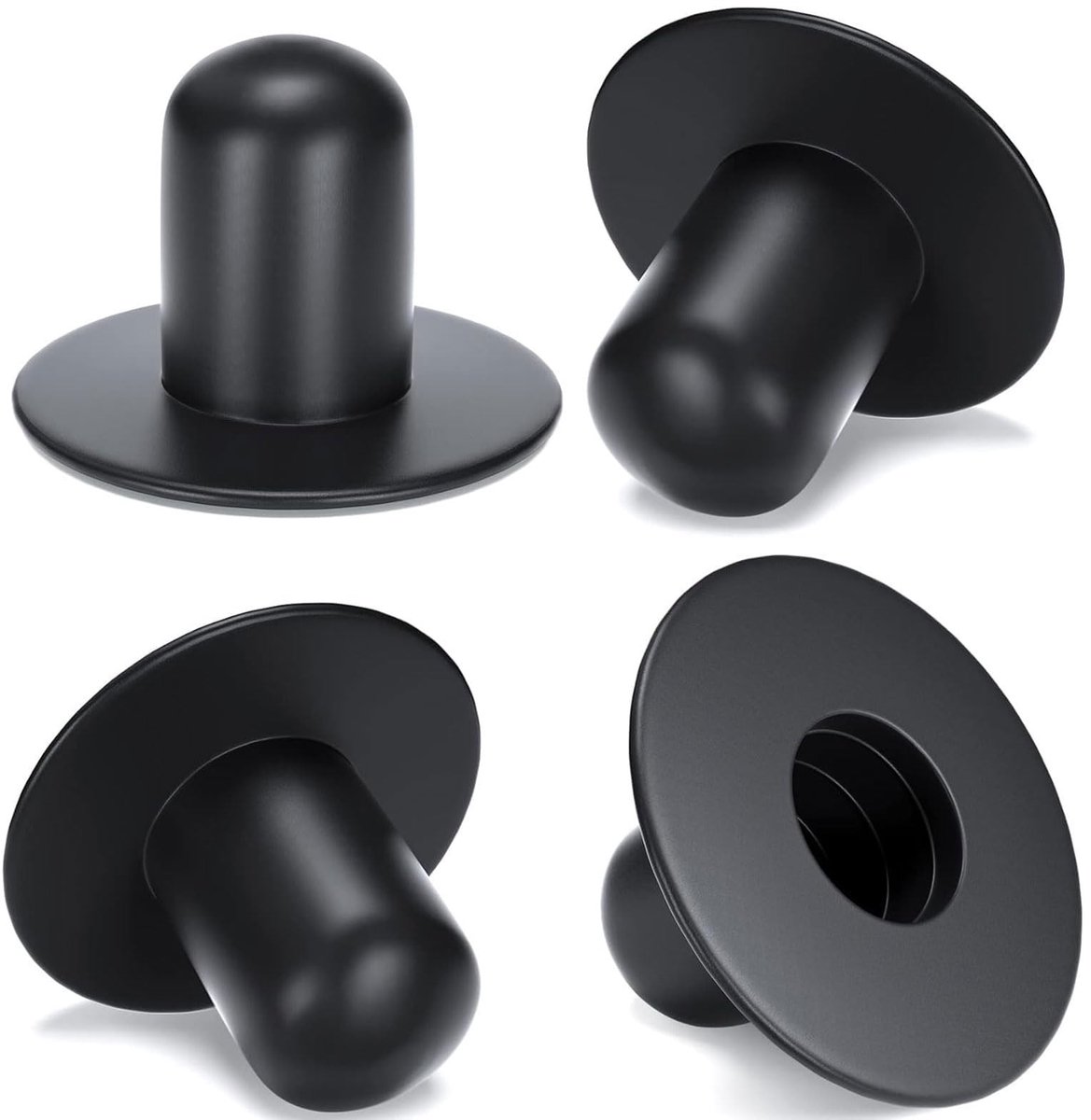 Dailygoods- Zwembadstopper 4 Stuks - Afdekkingsplug - Afdichtstop - Compatibel met Intex/Bestway - Hoogwaardige Reserveonderdelen - Zwart - Zwembadplug
