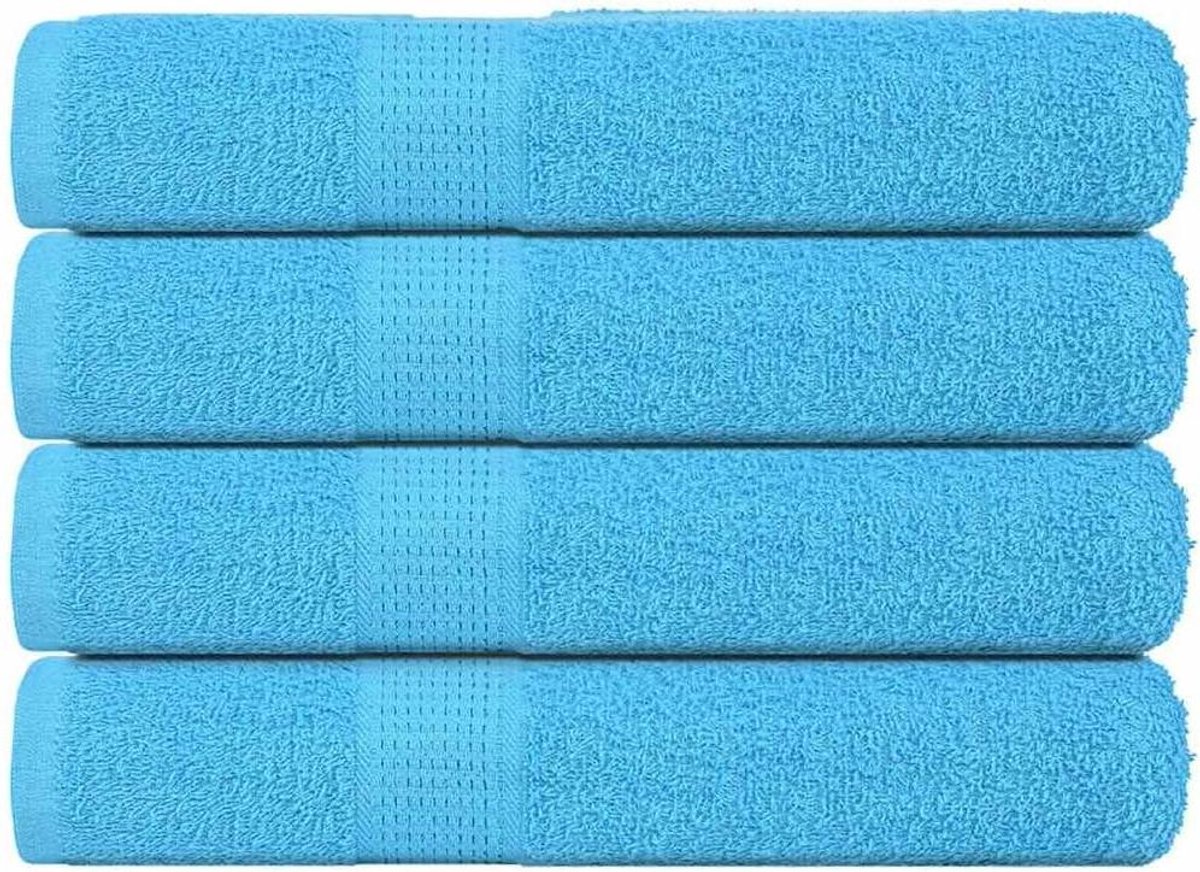 Handdoeken Set - Badlakens - Badkamer Gebruik - 100% Katoen - 100 x 200 cm - Turquoise