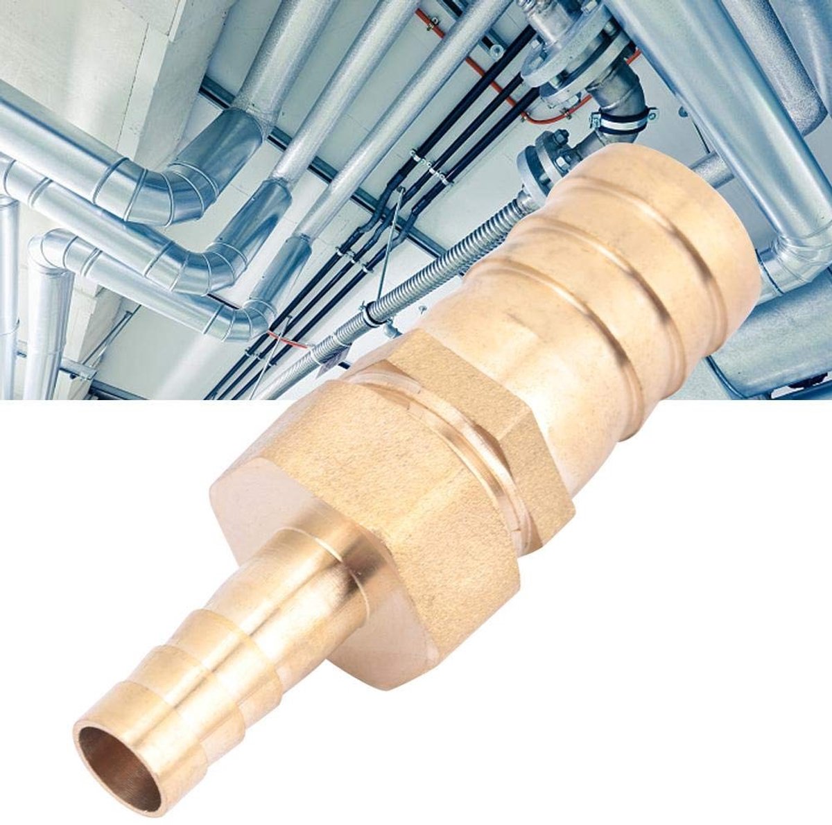 Dailygoods - Slangconnector - Messing Fitting - Reducer Adapter Plug - 10-19mm - Geschikt voor Slangen - Voor Tuin en Hobby - Adapter voor Water
