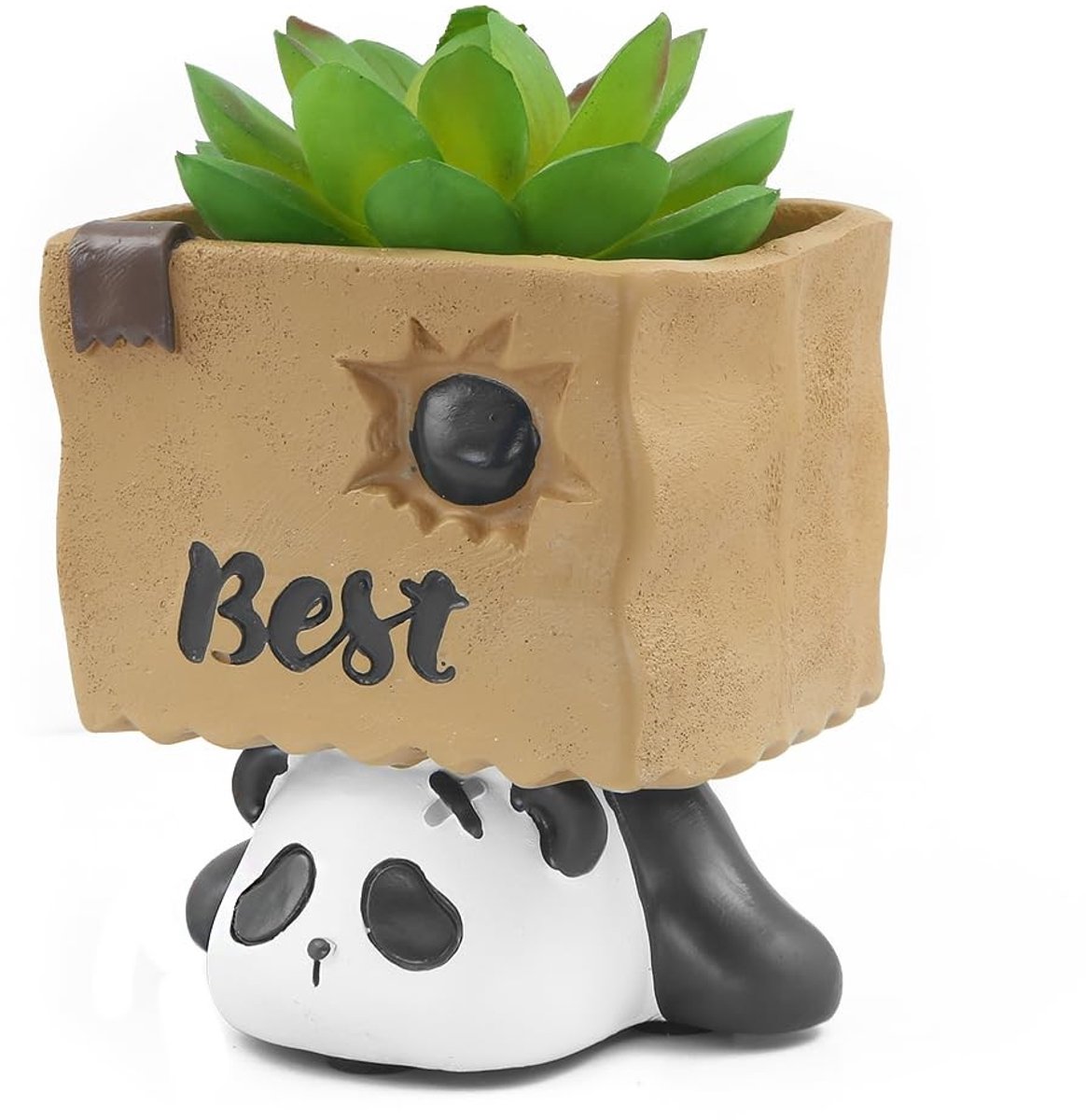 Dailygoods- Pennenhouder Panda Ontwerp - Mini Bloempot - Bureau Organizer - Kantooraccessoires - Decoratieve Opberger - Voor Kleine Planten