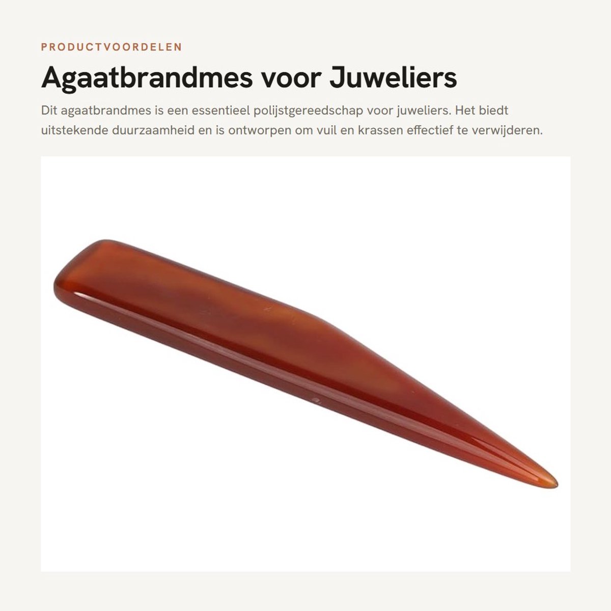 Dailygoods- Agaatsnijder Stevig - Polijstgereedschap - Multifunctioneel - Voor Professionals/Thuisgebruik - Verwijdert Vuil/Krassen - Ideaal voor Sieraden (10 cm) - Polijstmes
