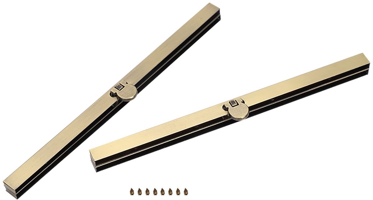 Dailygoods- Portemonnee Frame Metalen Clip - 19 Cm - 2 Stuks - Duurzaam - Elegant Ontwerp - Geschikt Voor Doe-Het-Zelf - Handtasframe