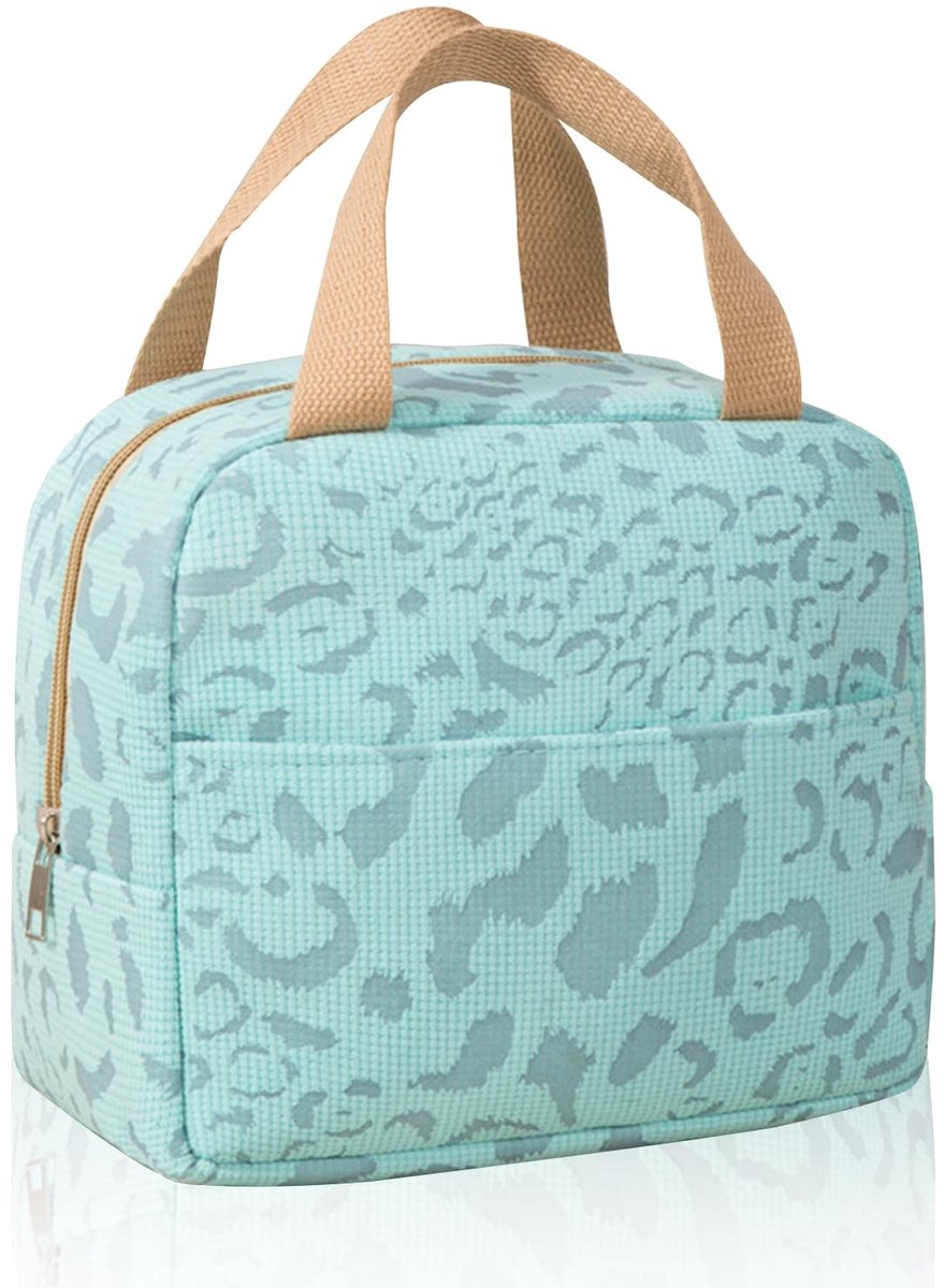 Dailygoods- Thermotas voor levensmiddelen - Draagbare Lunchtas - Voor School/Kantoor - Blauw - Polyester - 23 x 14 x 20 cm - Lunchbox
