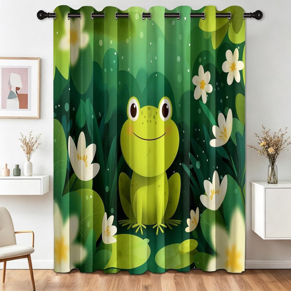 Verduisteringsgordijn Kikker - Thermogordijn Isolatiegordijn - Slaapkamer Decoratie - 100%