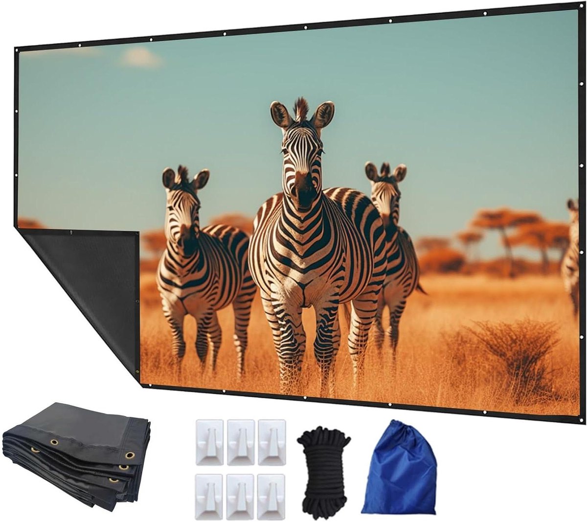 Projectiescherm - Filmscherm - Thuisbioscoop - Opvouwbaar - 300 inch - Wit