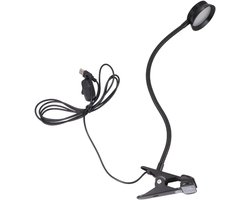 LED Leeslamp – Flexibele Lamp – Lezen in Bed – Oplaadbaar via USB – 50 cm – Zwart